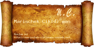 Marischek Ciklámen névjegykártya